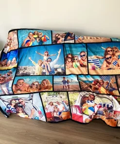 Enkelt plysch filt 200x150